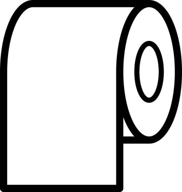 Tuvalet kağıdı simgesi, vektör çizimi
