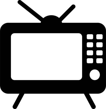 Televizyon. Web simgesi basit illüstrasyon