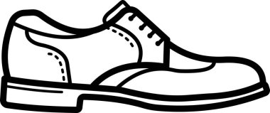 Ayakkabı ağı simgesi, erkek ayakkabısı işareti, basit illüstrasyon