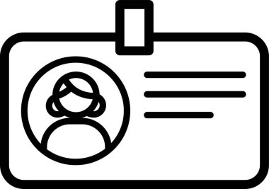 Profil simgesini gösteren basit bir kimlik kartı