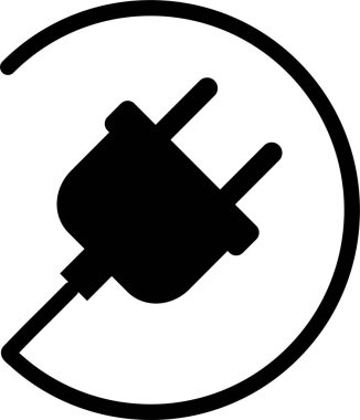 elektrik dolgu simgesi, vektör illüstrasyonu