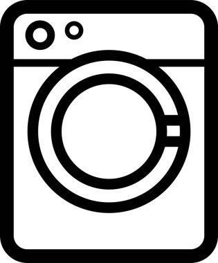 Bir çamaşır makinesinin vektör çizimi