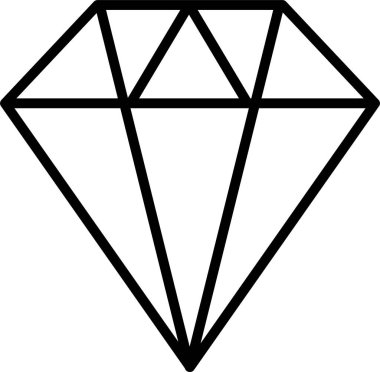 Geometrik çizgilerle özetlenmiş elmas şekli