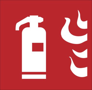 yangın söndürme simgesi, düz biçim, vektör illüstrasyonu