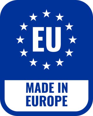 Avrupa 'da üretilen mavi Avrupa Birliği etiketi