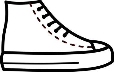 Ayakkabı ağı simgesi, erkek ayakkabısı işareti, basit illüstrasyon