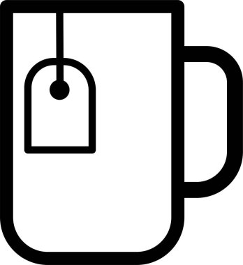 Çay fincanı, ana hatlarıyla içecek ikonu