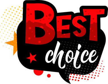 En iyi seçim etiket vektör çizim