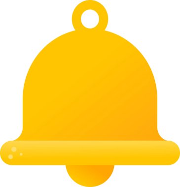 Beyaz Arkaplan Üzerine Çan Web Simgesi Basit İllüstrasyon 