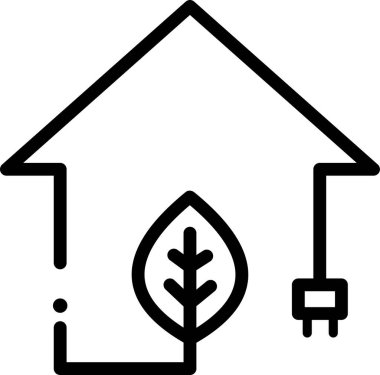 eko ev simgesi, vektör illüstrasyonu