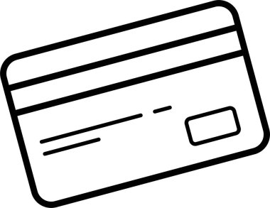Kredi kartı simgesi, vektör illüstrasyonu