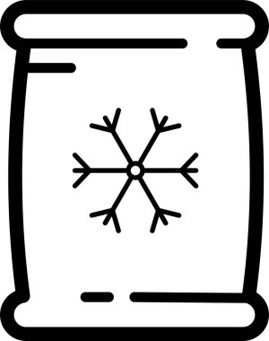 Kar Tanesi buz simgesi, vektör illüstrasyonu