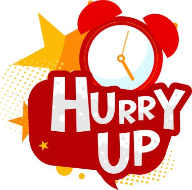 Acele et etiket vektör illüstrasyonu