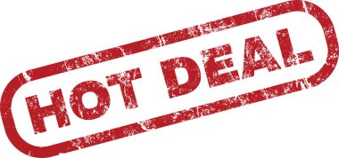 hot deal grunge pul vektör çizimi