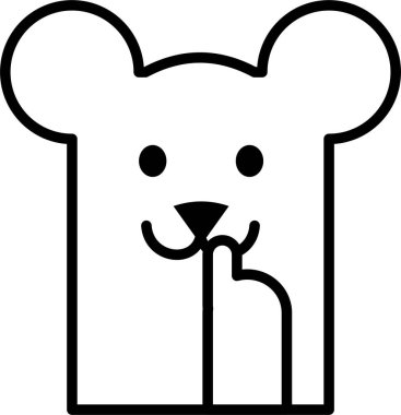 Parmak ağıza yapılan basit fare çizimi