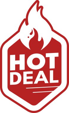 hot deal sticker vektör illüstrasyonu