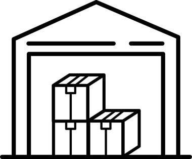 dağıtım paketi lojistik simgesi, vektör illüstrasyonu