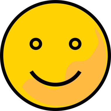 Gülen surat ikonu. Basit resimleme