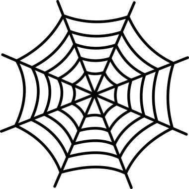 Örümcek ağı simgesi, vektör illüstrasyonu