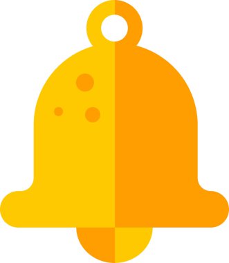 Beyaz Arkaplan Üzerine Çan Web Simgesi Basit İllüstrasyon 