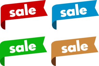 İndirim etiketleri hazır. vektör illüstrasyonu.