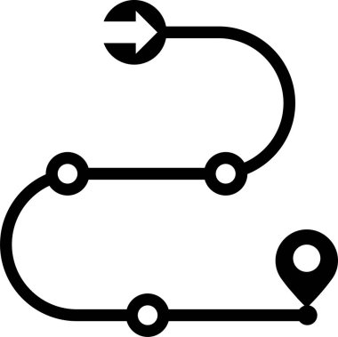 rota navigasyonu, konum GPS simgesi, vektör çizimi