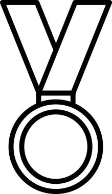 Madalya ödülü ikonu, vektör illüstrasyonu