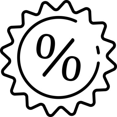 indirimli web simgesi basit vektör illüstrasyonu