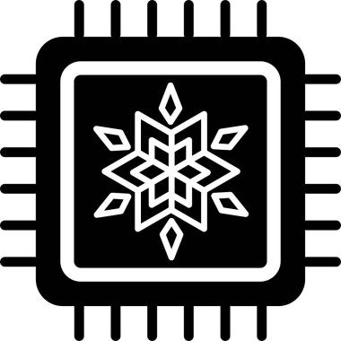 Kar Tanesi düz simgesi, vektör illüstrasyonu