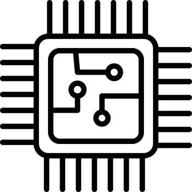 Kişisel ve ticari kullanım için çip devresi resimleme simgesi