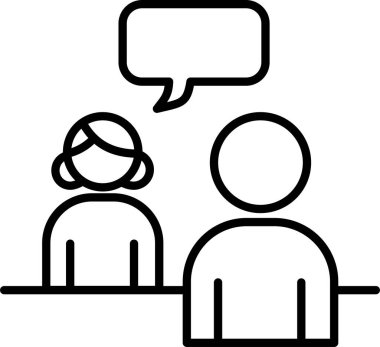 İş adamları simge ile tanışıyor, temel doğrusal resim