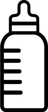 şişe süt ikonu, temel doğrusal görüntü