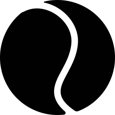 Beyaz arkaplanda tenis topu simgesi modern vektör illüstrasyonu 