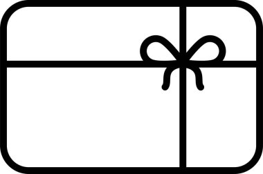 Hediye kutusu doğum günü simgesi, vektör illüstrasyonu