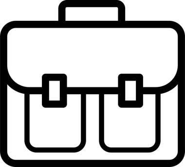 evrak çantası simgesi, basit vektör illüstrasyonu