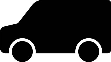 Van taşıma simgesi, vektör illüstrasyonu