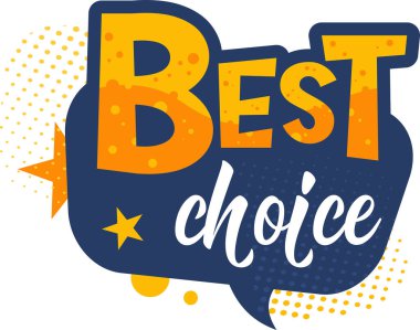 En iyi seçim etiket vektör çizim