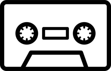 kaset simgesi, ticari kullanım için basit doğrusal resim