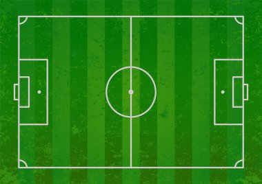 futbol alanı simgesi, vektör illüstrasyonu