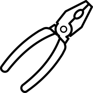 su pompası pense simgesi, vektör illüstrasyonu