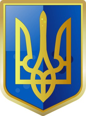 Ukrayna arması, vektör illüstrasyonu