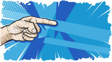 Parmaklarınla işaret et. vektör illüstrasyonu.