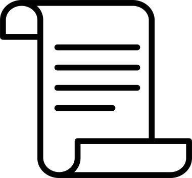 kağıt dosya simgesi, temel doğrusal resim