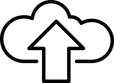 Bulut simgesi indir, vektör illüstrasyonu beyaz arkaplanda izole edildi