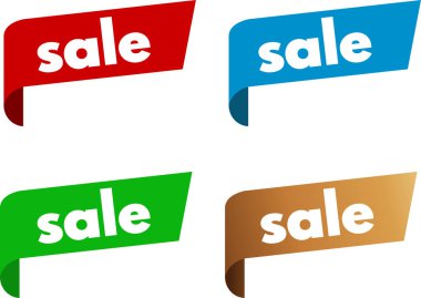 İndirim etiketleri hazır. vektör illüstrasyonu.