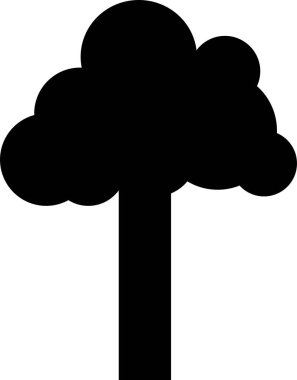 Ağaç yassı simgesi, vektör illüstrasyonu