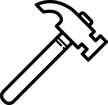 Çekiç. Web simgesi basit illüstrasyon