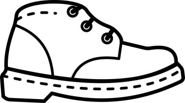 Ayakkabı ağı simgesi, erkek ayakkabısı işareti, basit illüstrasyon