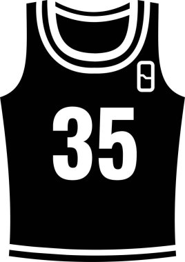 Basketbol ikonu, beyaz üzerine basit vektör illüstrasyonu 