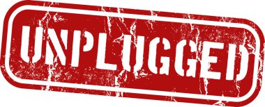 fişi çekilmiş grunge pul vektör çizimi